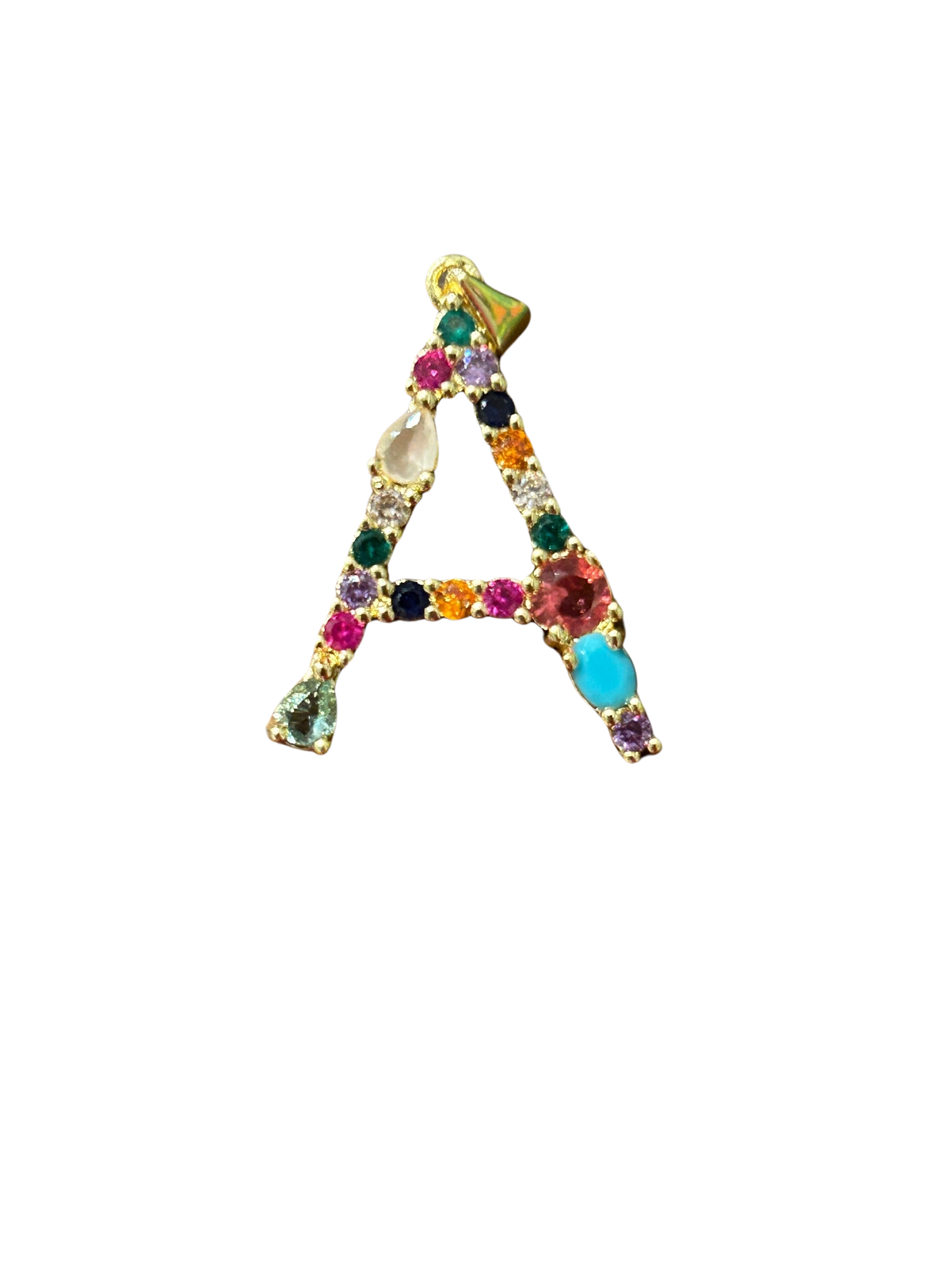 the “A” jeweled pendant