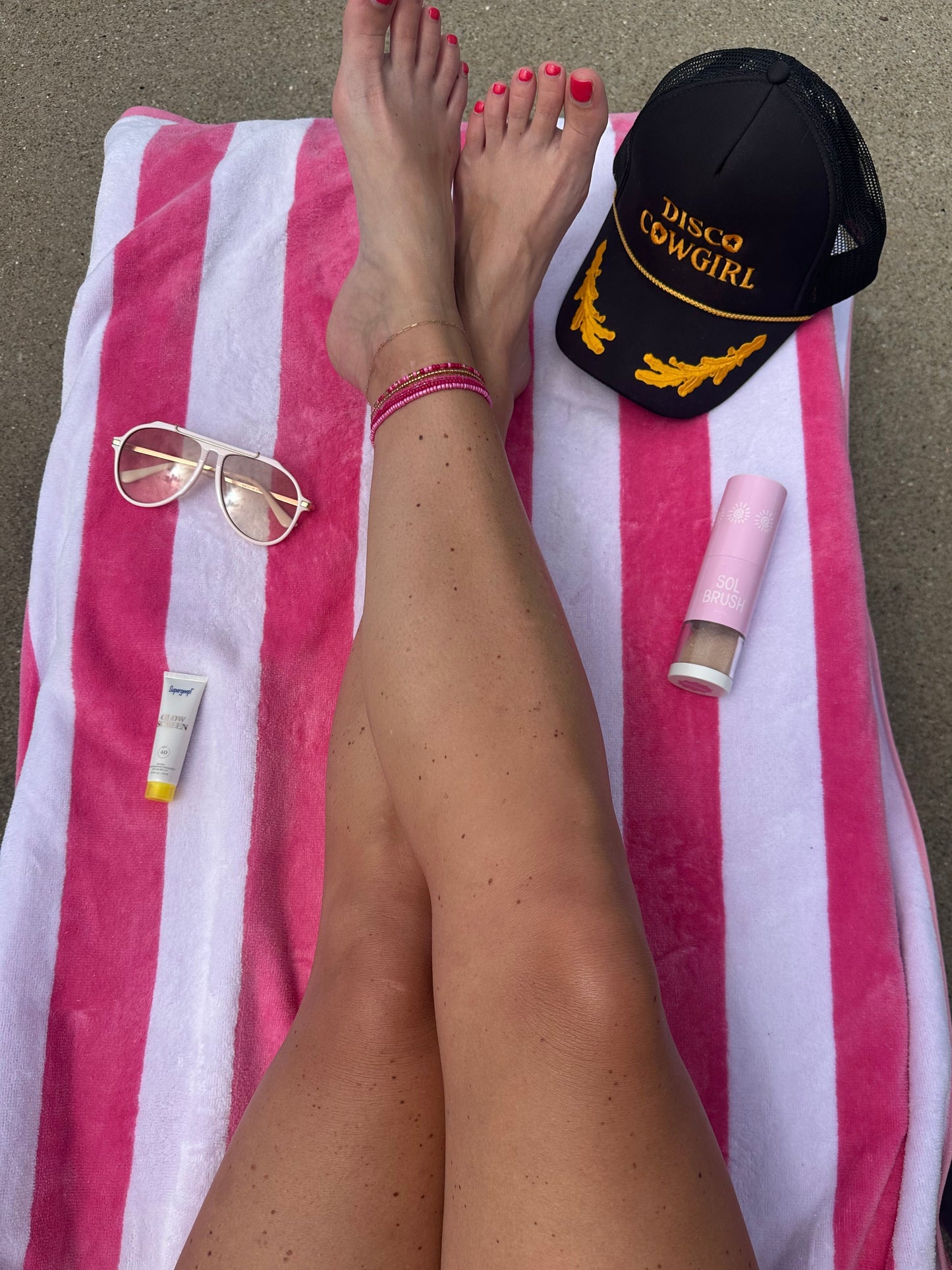 Poolside Pink Anklet Stack