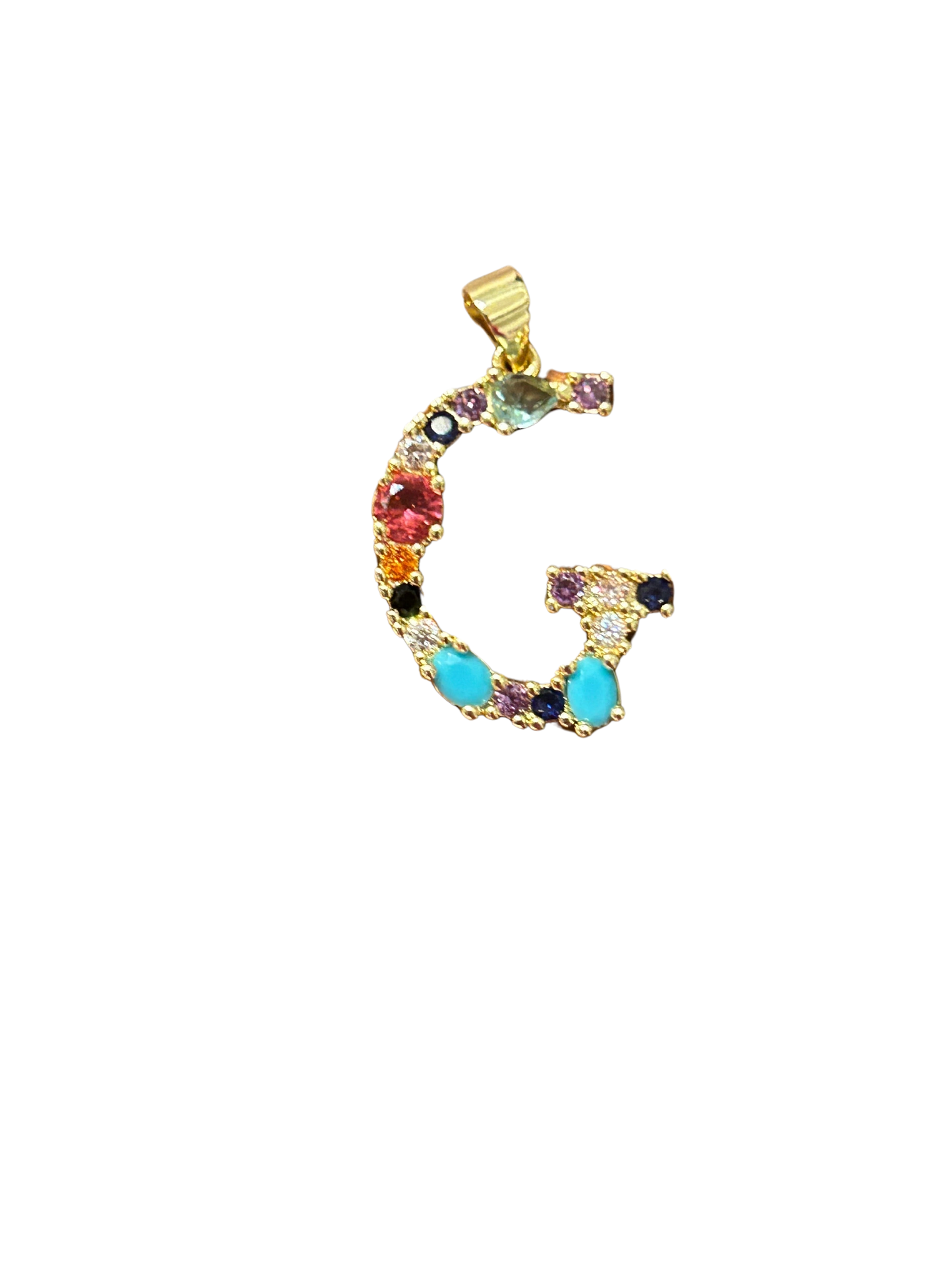 the “G” jeweled pendant