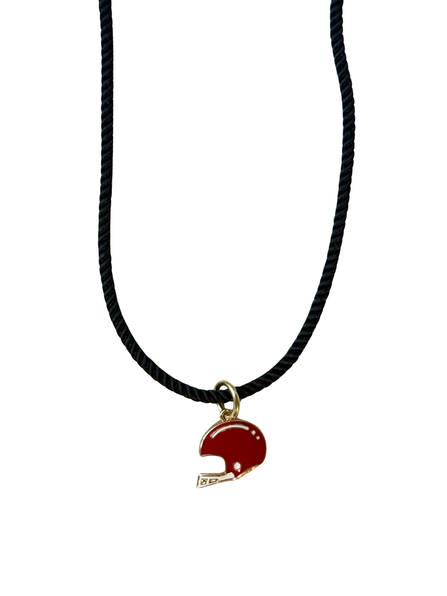 Crimson/Garnet + Black Rope Necklace