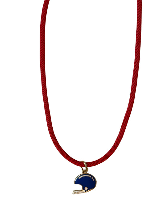 Blue + Red Cord Necklace