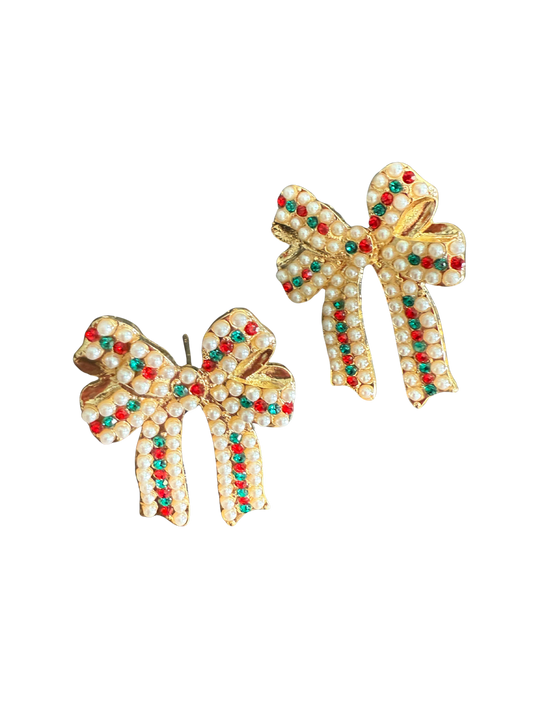 Christmas Bow earrings
