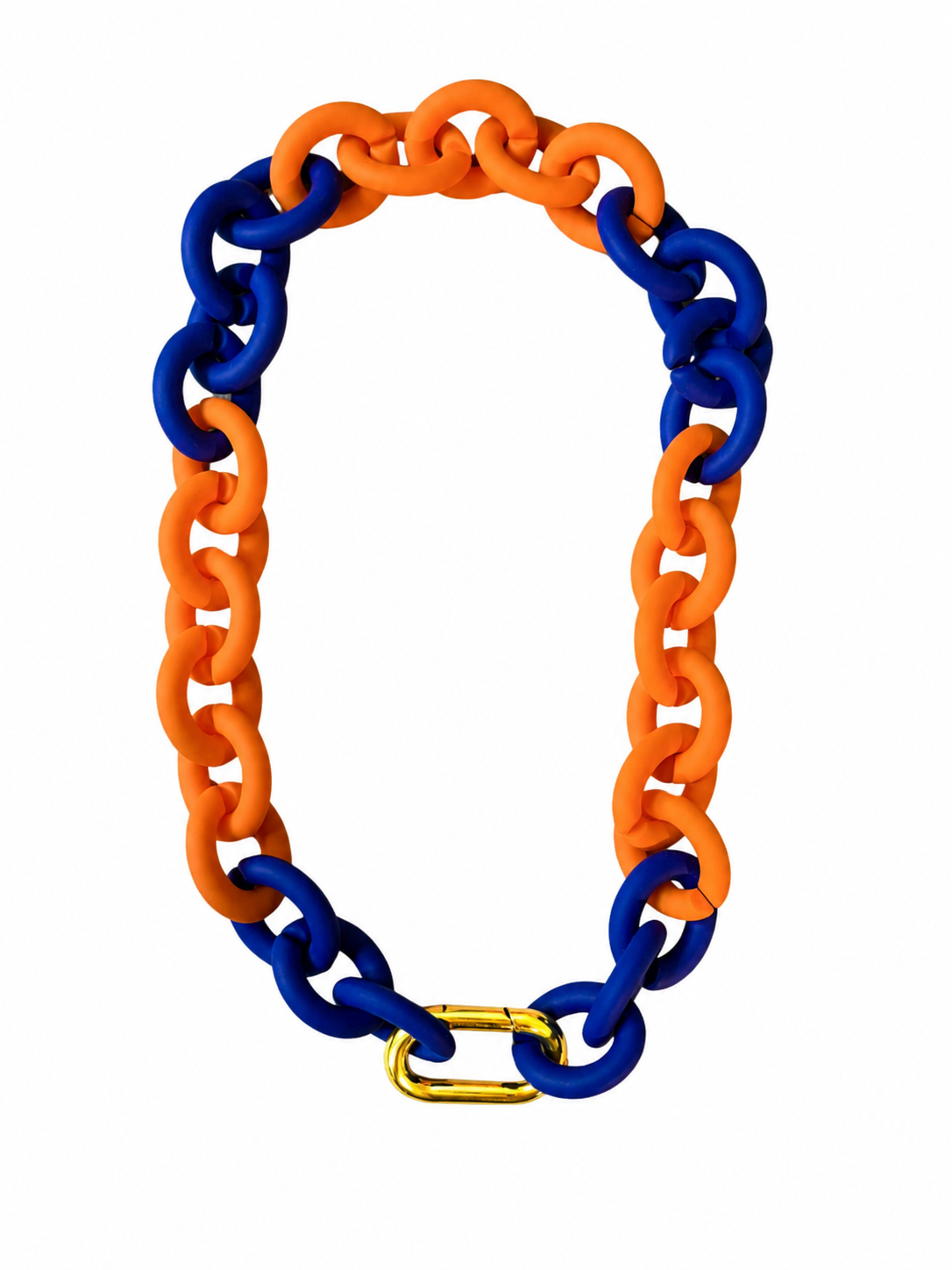 Royal + Orange round chain
