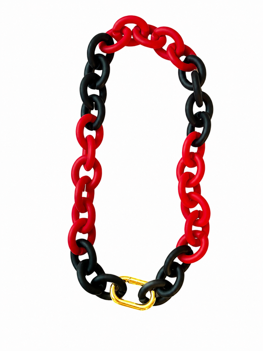 Red + Black round chain