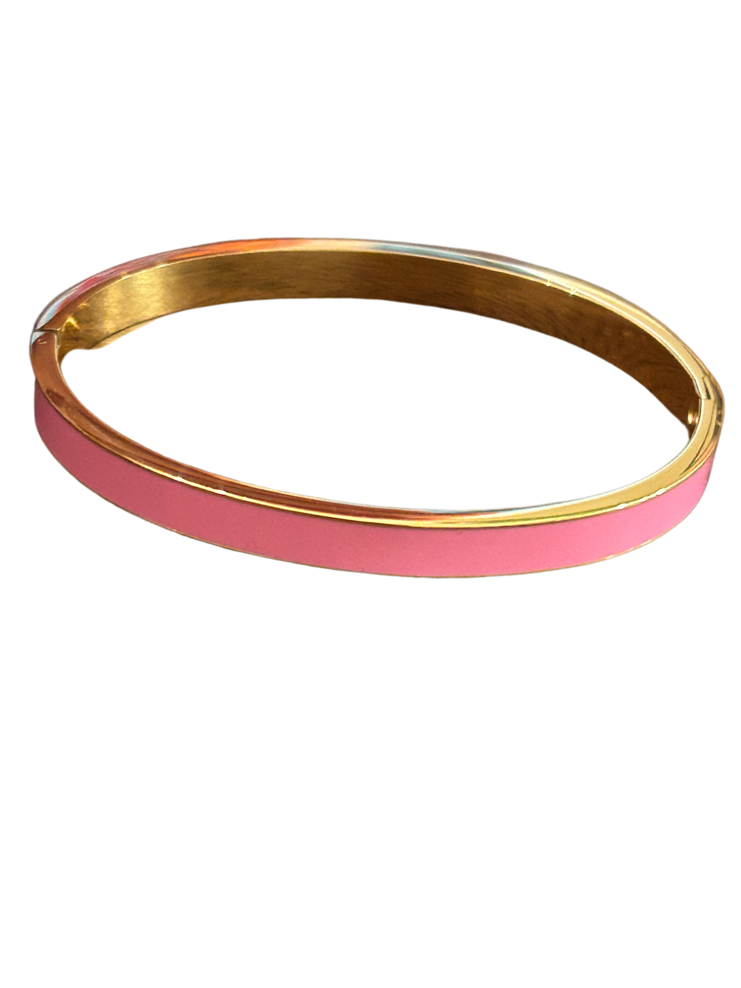 Bubblegum + Gold Bangle