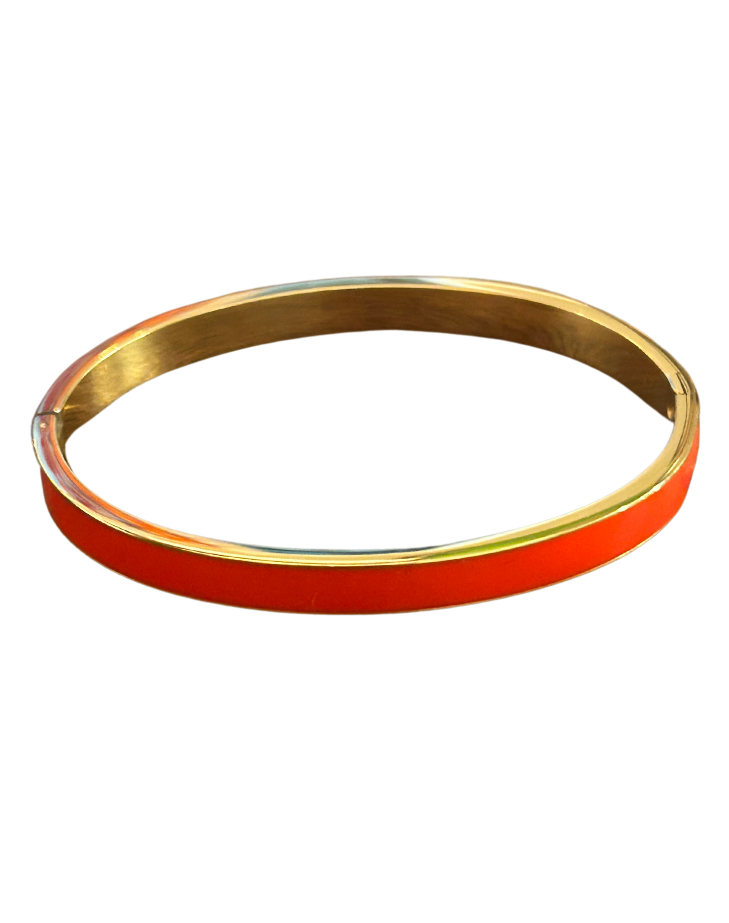 Retro Orange + Gold Bangle