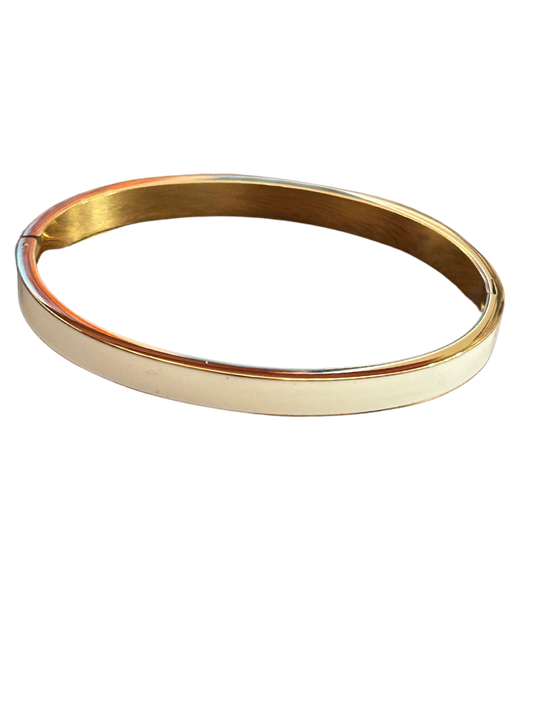 Ivory + Gold Bangle