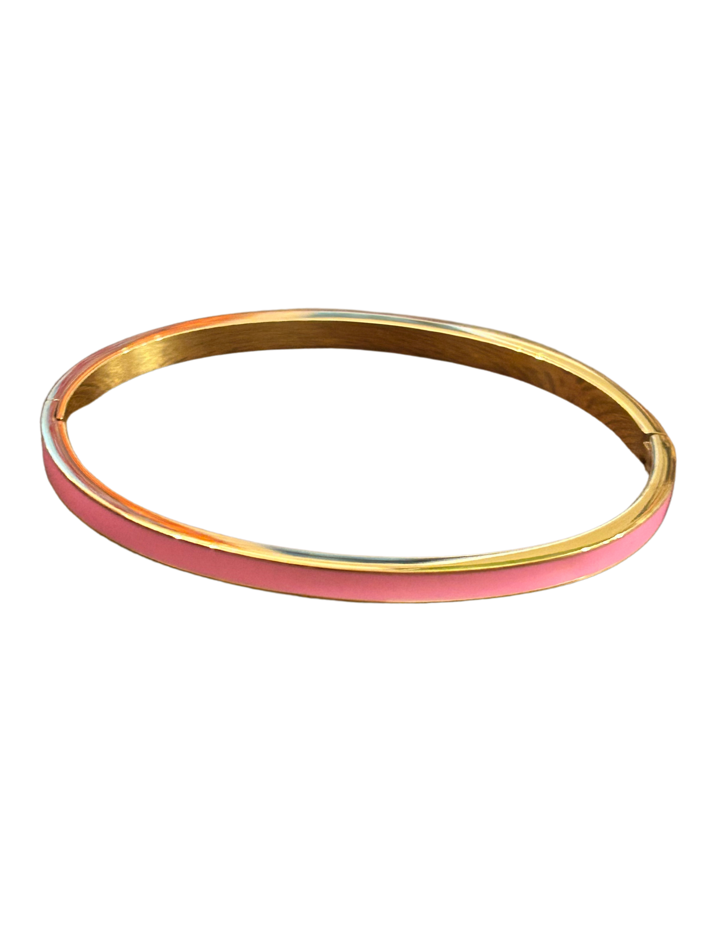 thin Bubblegum + Gold Bangle