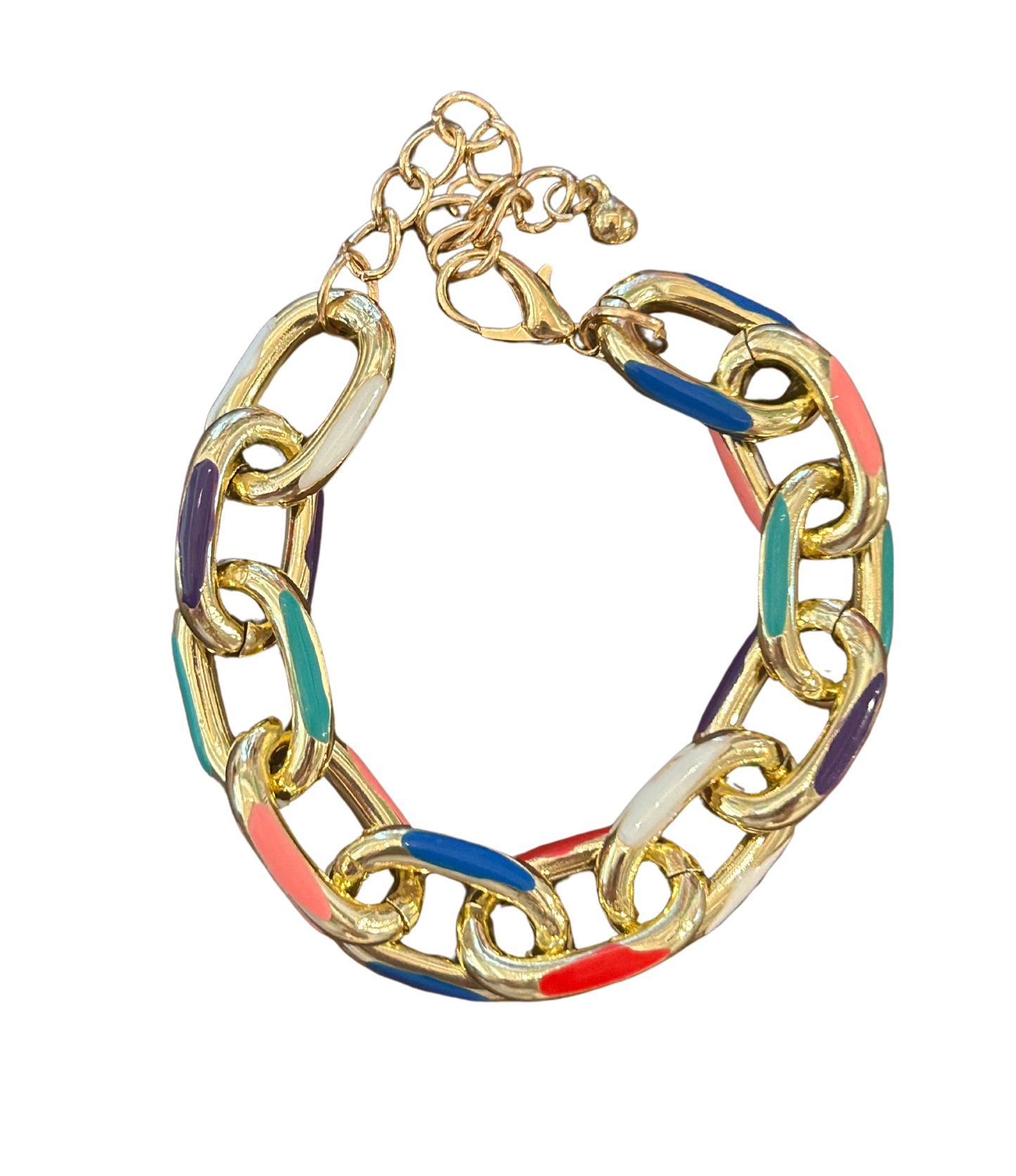 Multi + Gold Link Bracelet